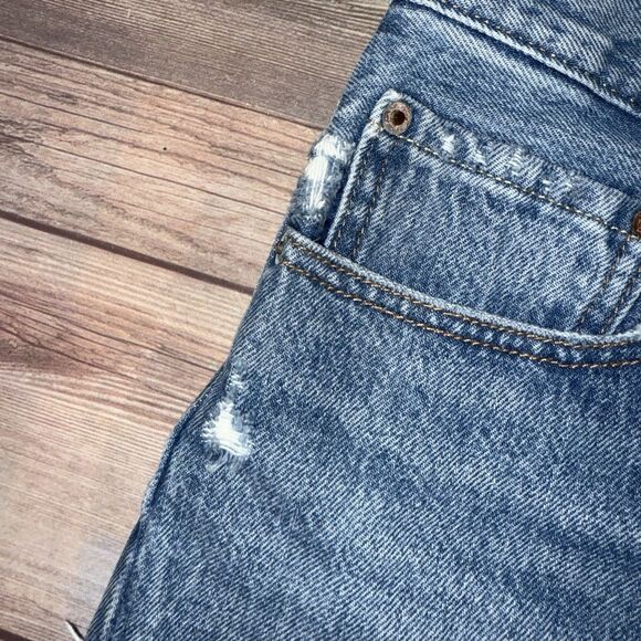 Levi’s 501 Jean Shorts Women’s 31 Button Fly High Rise Distressed Daisy Dukes - Picture 3 of 11